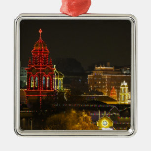 Kansas City Plaza Lights Silbernes Ornament