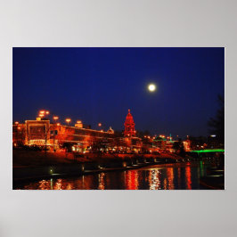 Kansas City Plaza Weihnachtsbeleuchtung unter Voll Poster