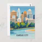 Kansas City Postkarte (Vorne/Hinten)