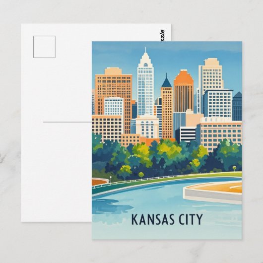 Kansas City Postkarte (Vorne/Hinten)