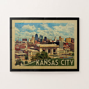 Kansas City Puzzle Missouri Vintage Reise