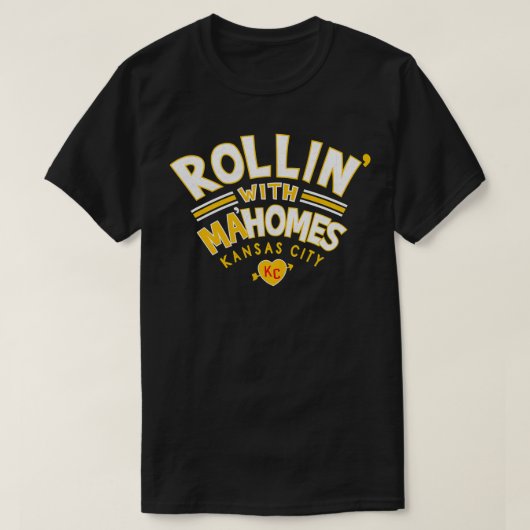 Kansas City Red Rollin mit Mahomes KC Retro Style T-Shirt (Design vorne)