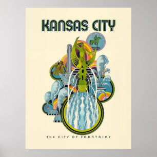 Kansas City Reiseplakat Poster