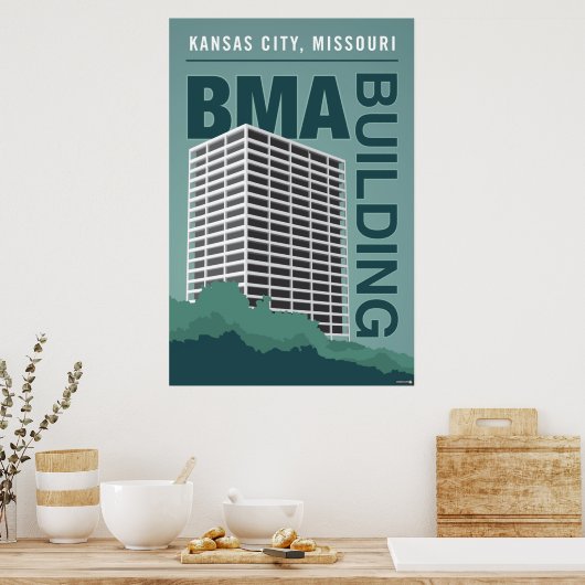 Kansas City Sehenswürdigkeiten: BMA Gebäude - 24 x Poster (Küche)