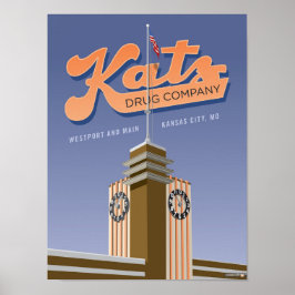Kansas City Sehenswürdigkeiten: Katz Drogen - 12 x Poster