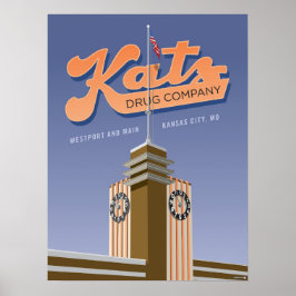 Kansas City Sehenswürdigkeiten: Katz Drogen - 18 x Poster