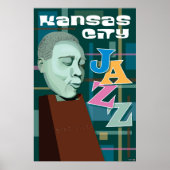 Kansas City Sehenswürdigkeiten: KC Jazz - 24 x 36 Poster (Vorne)