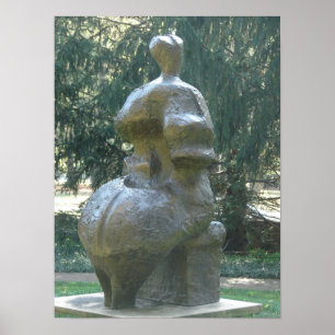 Kansas City Skulptur im Park Eine sitzende Frau Poster