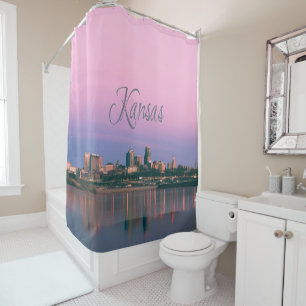 Kansas City Sky Line Sunset Duschvorhang
