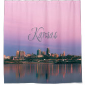 Kansas City Sky Line Sunset Duschvorhang (Vorderseite)