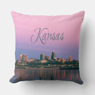 Kansas City Sky Line Sunset Kissen