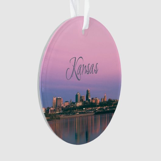 Kansas City Sky Line Sunset Ornament (Vorderseite)