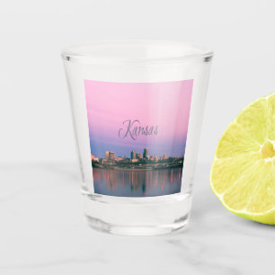 Kansas City Sky Line Sunset Schnapsglas