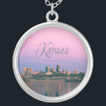 Kansas City Sky Line Sunset Versilberte Kette<br><div class="desc">Kansas City Sky Line Sunset</div>