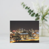 Kansas City Skyline bei der Nachtpostkarte Postkarte (Stehend Vorderseite)