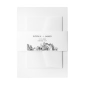 Kansas City Skyline Bly Band, 2"x11,5" Einladungsbanderole (Vorderseite Beispiel)