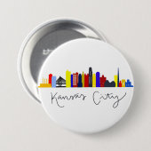 Kansas City Skyline Button (Vorne & Hinten)