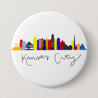 Kansas City Skyline Button