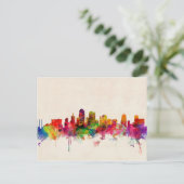 Kansas City Skyline Cityscape Postkarte (Stehend Vorderseite)