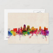 Kansas City Skyline Cityscape Postkarte (Vorne/Hinten)