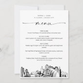 Kansas City Skyline Hochzeitsmenü Dinner Menu Card (Vorderseite)