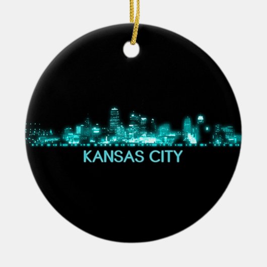 Kansas City Skyline Keramik Ornament (Vorne)