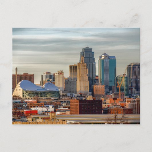 Kansas City Skyline Postcard Postkarte (Vorderseite)