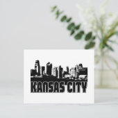 Kansas City Skyline Postkarte (Stehend Vorderseite)