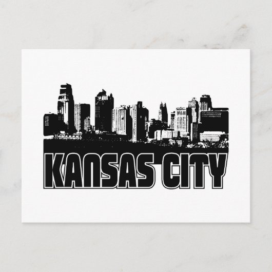 Kansas City Skyline Postkarte (Vorderseite)