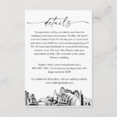Kansas City Skyline Wedding Details Card, 3,5 x 5 Begleitkarte (Vorderseite)