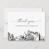 Kansas City Skyline Wedding Foto Danke Karte (Vorderseite)