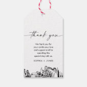Kansas City Skyline Wedding Vielen Dank für Ihre U Geschenkanhänger (Rückseite)