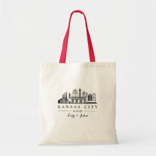 Kansas City Skyline Wedding Welcome Bag Tragetasche