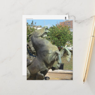 Kansas City Springbrunnen Pferd im Herbst Postkarte