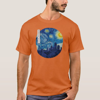 Kansas City Sternennacht Van Gogh Kreis T-Shirt