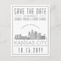 Kansas City | Stilisierte Skyline Save the Date