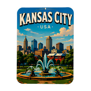 Kansas City Union Station Skyline Magnet