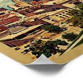 Kansas City Vintage Travel Poster (Ecke)