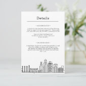 Kansas City Wedding | 2-seitige Gästedaten Einladung (Stehend Vorderseite)