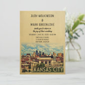 Kansas City Wedding Einladung Missouri (Stehend Vorderseite)