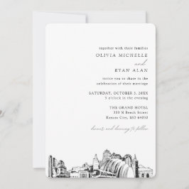 Kansas City Wedding Elegante Skyline Einladung