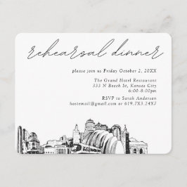 Kansas City Wedding Elegantes Probe Dinner Begleitkarte