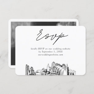 Kansas City Wedding Minimalistisch Sketch UAWG Begleitkarte