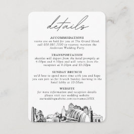 Kansas City Wedding Vertikale Details Begleitkarte