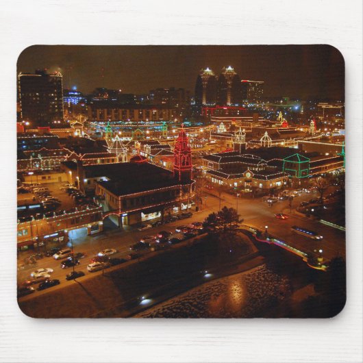Kansas- Citypiazza beleuchtet Mousepad (Vorne)