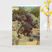 Kansas- Citypiazza-Brunnen im Herbst Karte (Gelbe Blume)