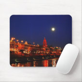 Kansas- Citypiazza-Lichter unter Vollmond Mousepad (Mit Mouse)