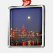 Kansas- Citypiazza-Weihnachtslicht-Verzierung Ornament Aus Metall (Links)