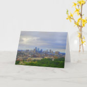 Kansas- CitySkyline-Gruß-Karte Karte (Gelbe Blume)