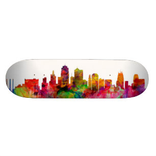 Kansas- CitySkyline Skateboard